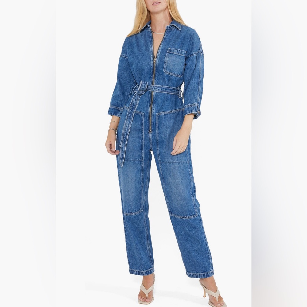 ETICA Women's Blue Denim Jumpsuit, size XS